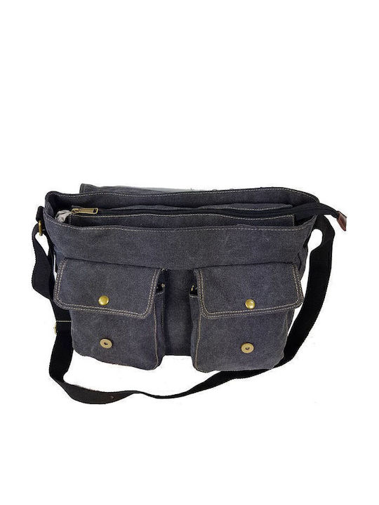 Canvas Axlartaska svört