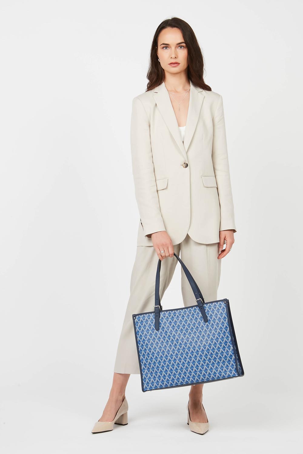 "Tote" taska,  Large Ikon, Blá