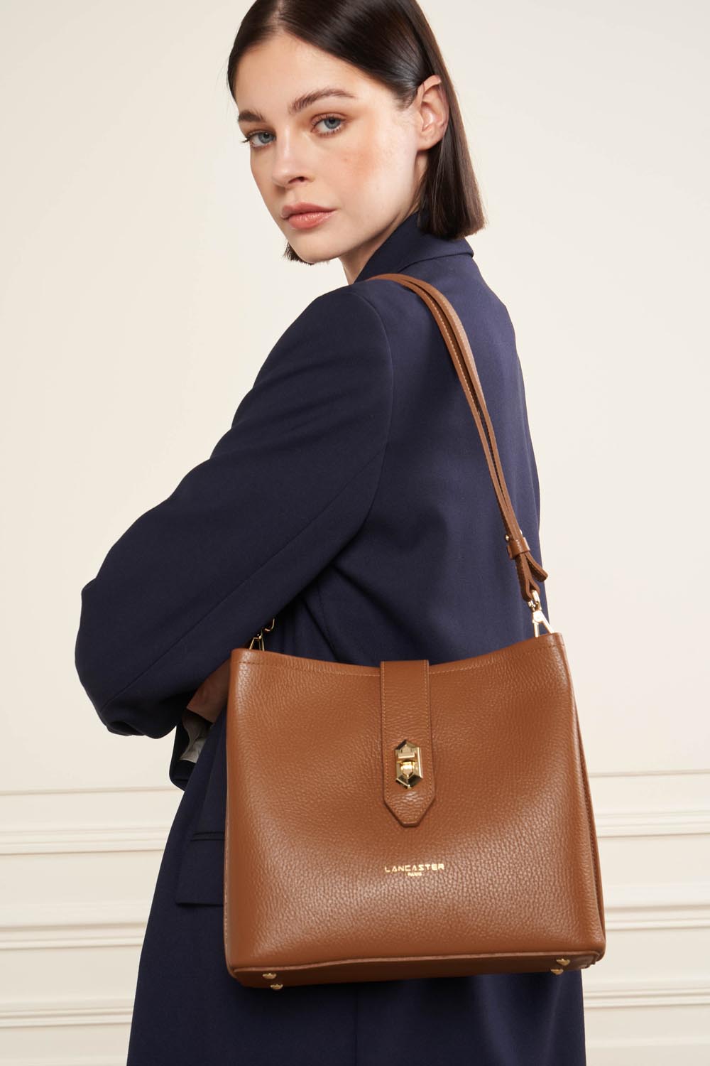 "Bucket" taska,  Top Double, Úlfalda / Appelsínulit