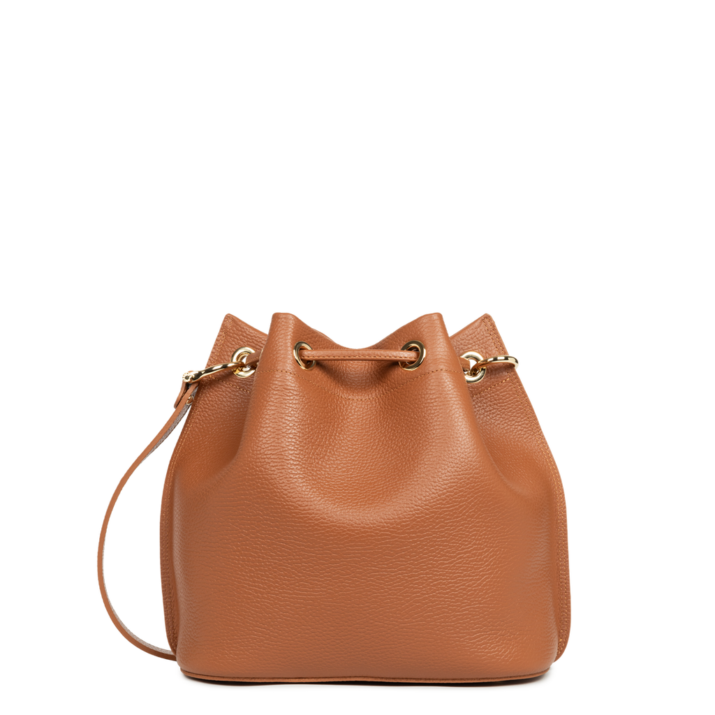 "Bucket" taska,  M Alba Double, Úlfalda / Appelsínulit