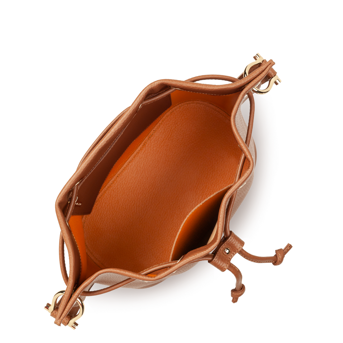 "Bucket" taska,  M Alba Double, Úlfalda / Appelsínulit