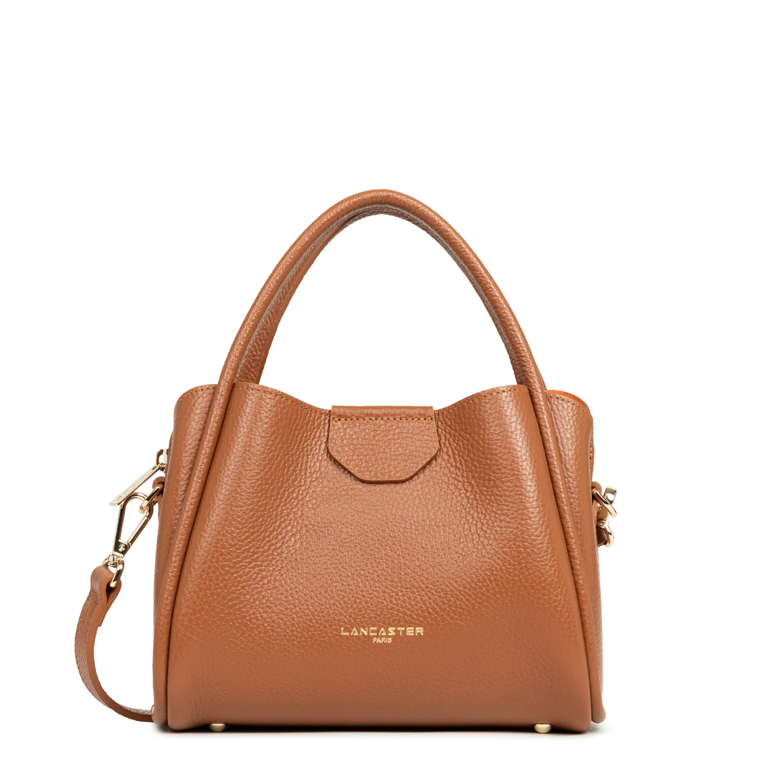 Handtaska.  Small Ida Double, Úlfalda / Appelsínulit