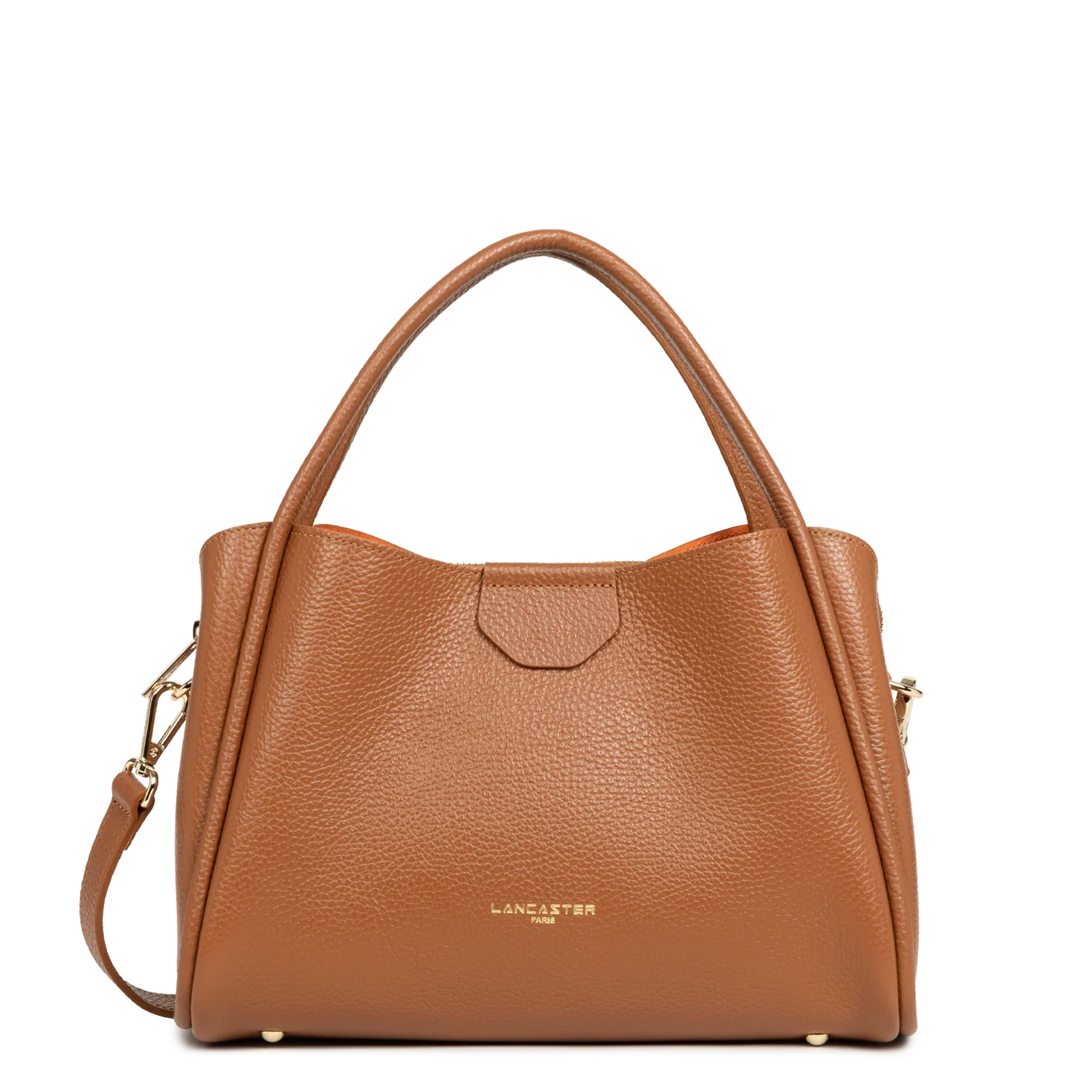 Handtaska.  M Ida Double, Úlfalda / Appelsínulit