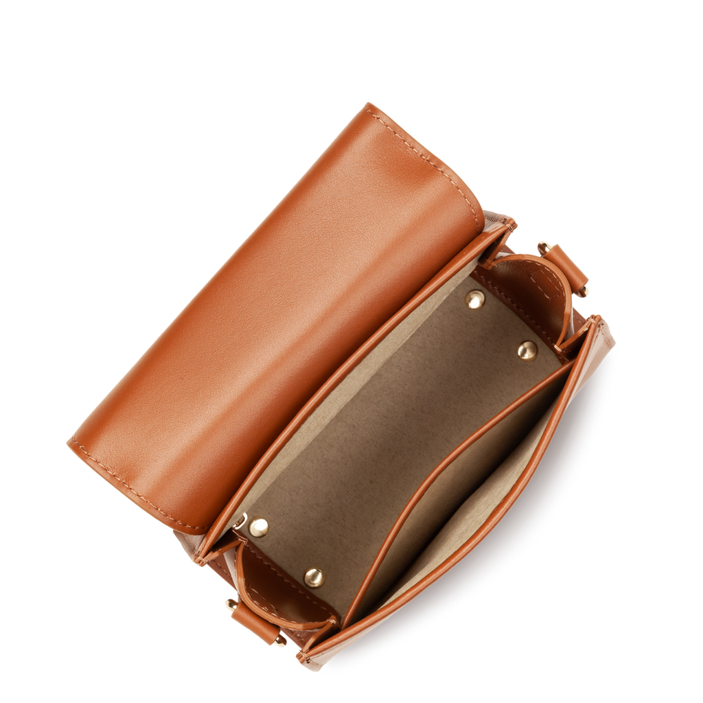 "Crossbody" taska,,  Mini Paris PAD, Úlfaldalit (Camel)