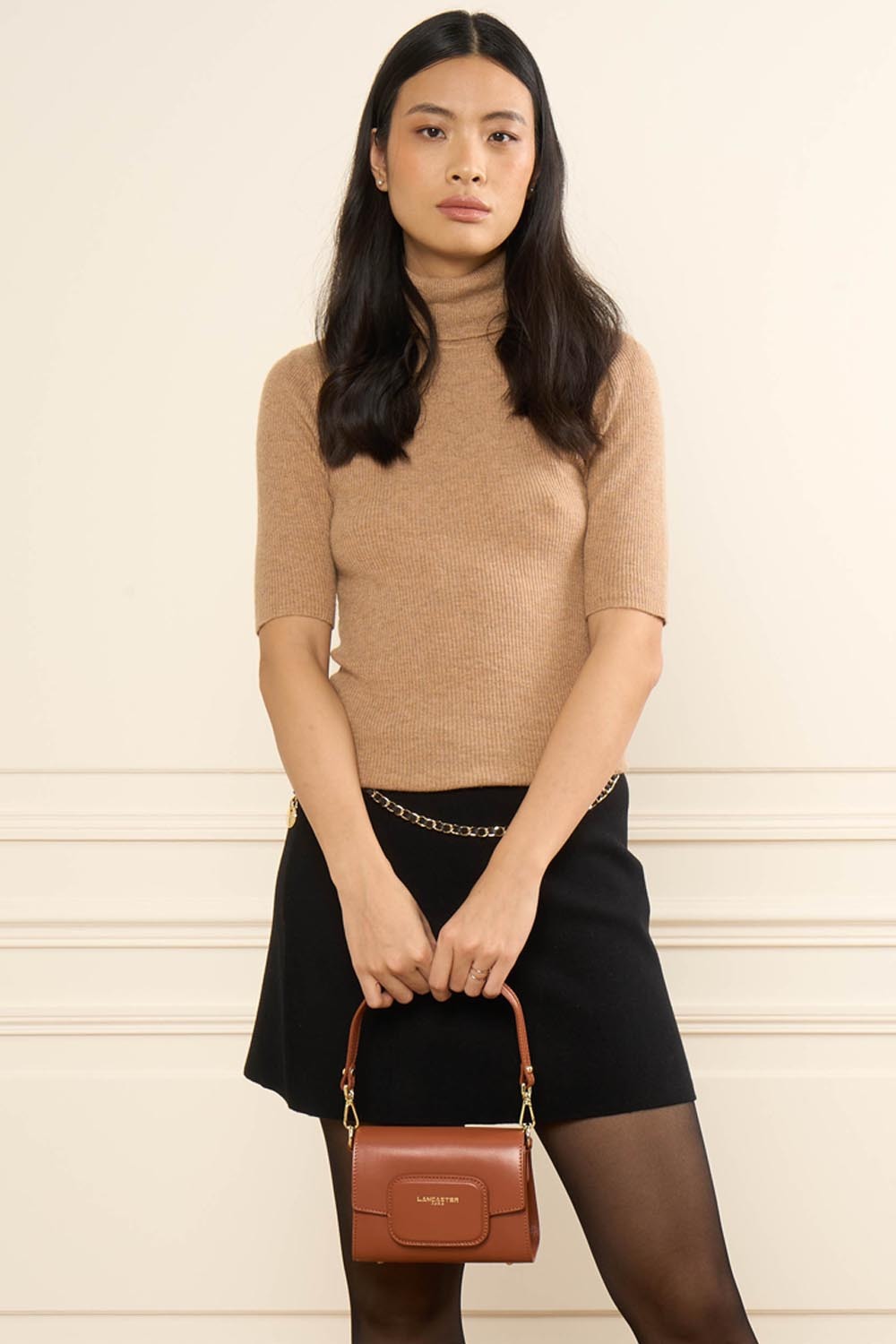 "Crossbody" taska,,  Mini Paris PAD, Úlfaldalit (Camel)