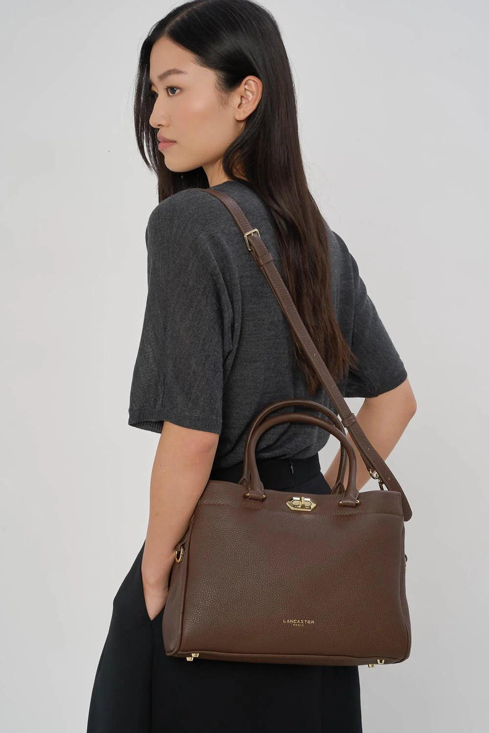 "Tote" taska,  Mademoiselle ROMY, Dökkbrún