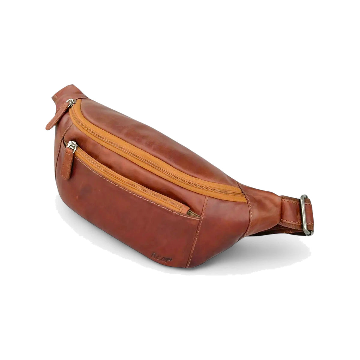 RCM mittistaska cognac brún