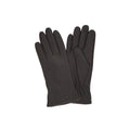 Drangey dökkbrúnir leðurhanskar (kvk)