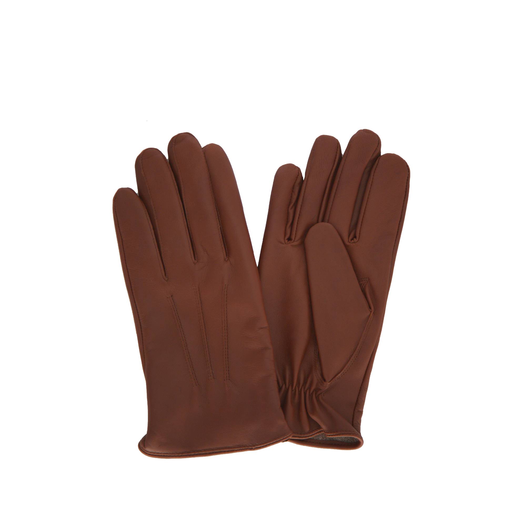 Grímsey koníaksbrúnir leðurhanskar (kk)