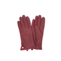 Papey dökkrauðir leðurhanskar (kvk)