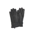 Þerney svartir leðurhanskar (kvk)