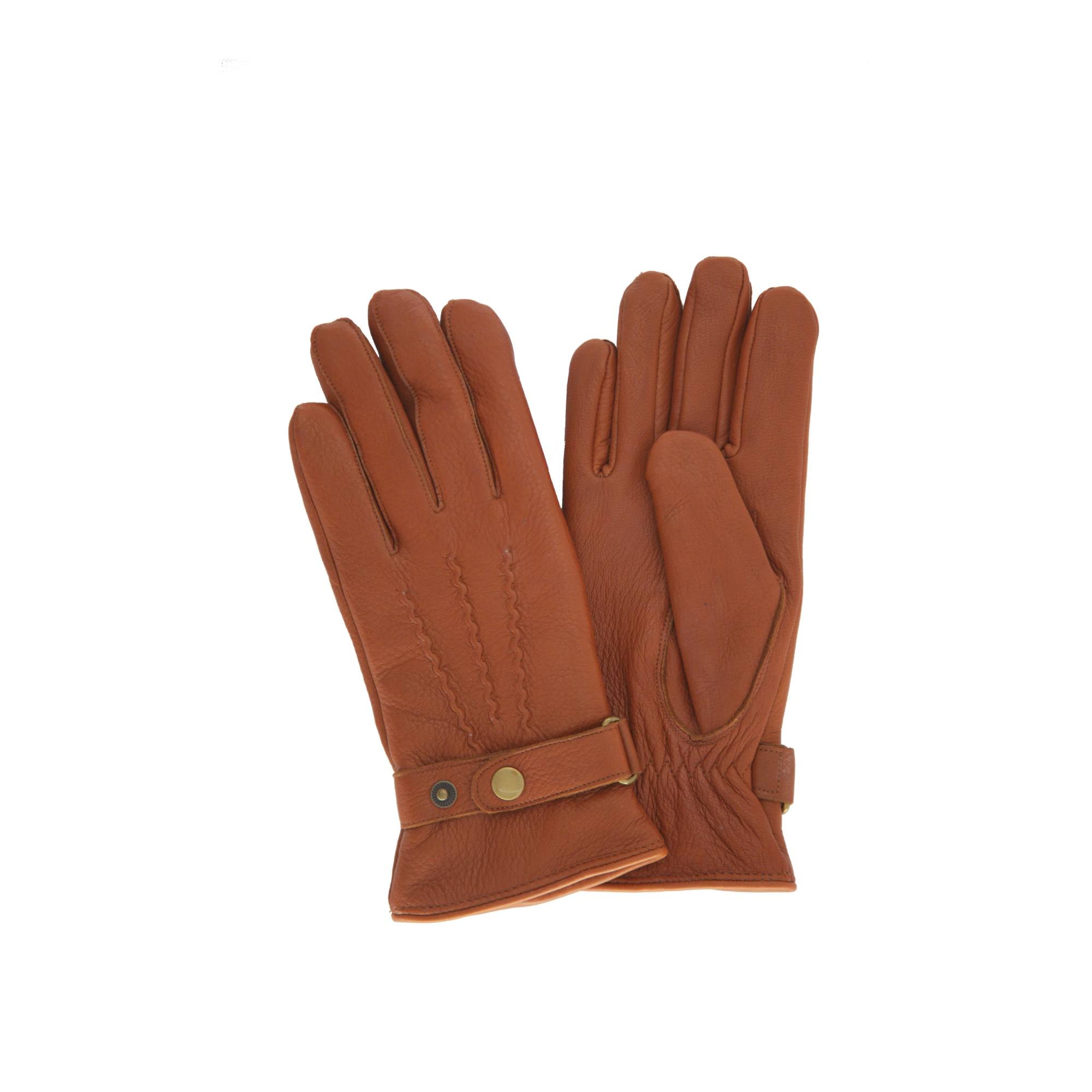 Þerney koníaksbrúnir leðurhanskar (kvk)