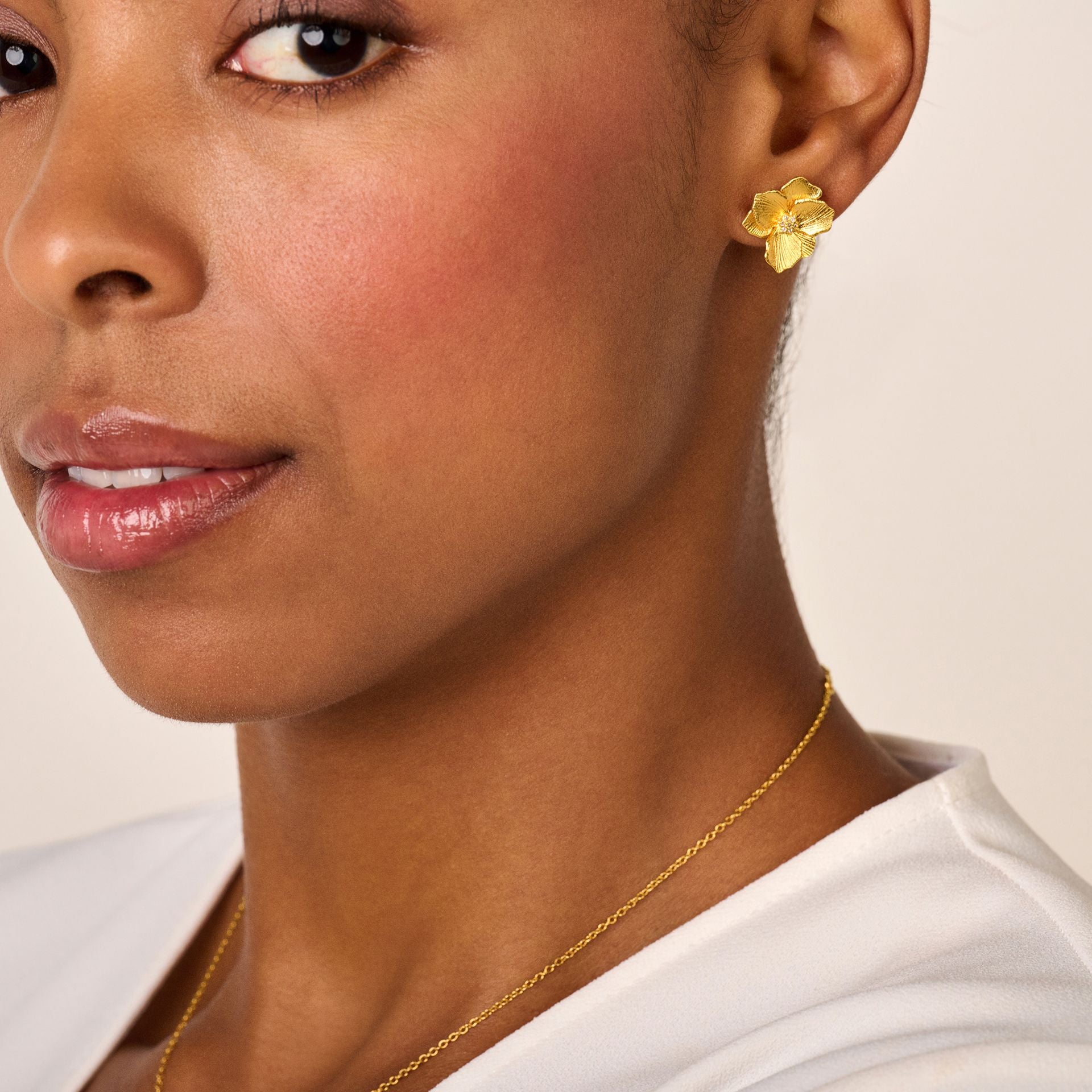 Jasmine Small (Single) Eyrnalokkur, Gullhúð