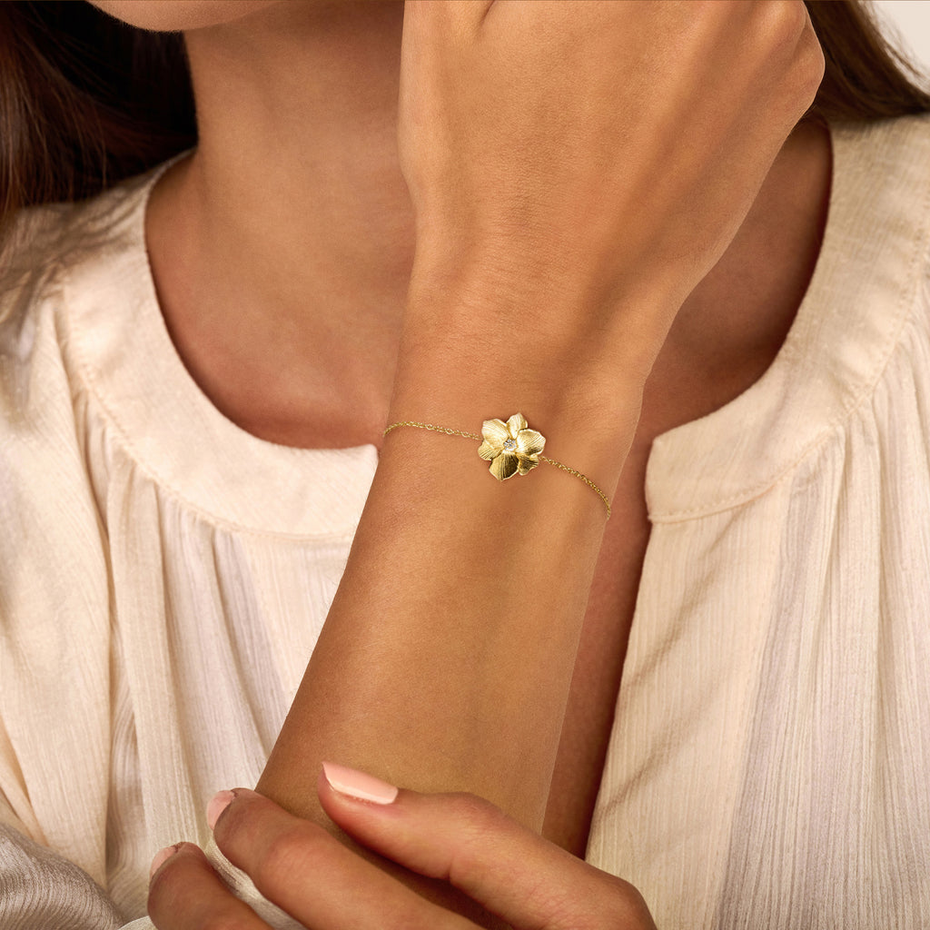 Jasmine Armband, Hvítagullshúð