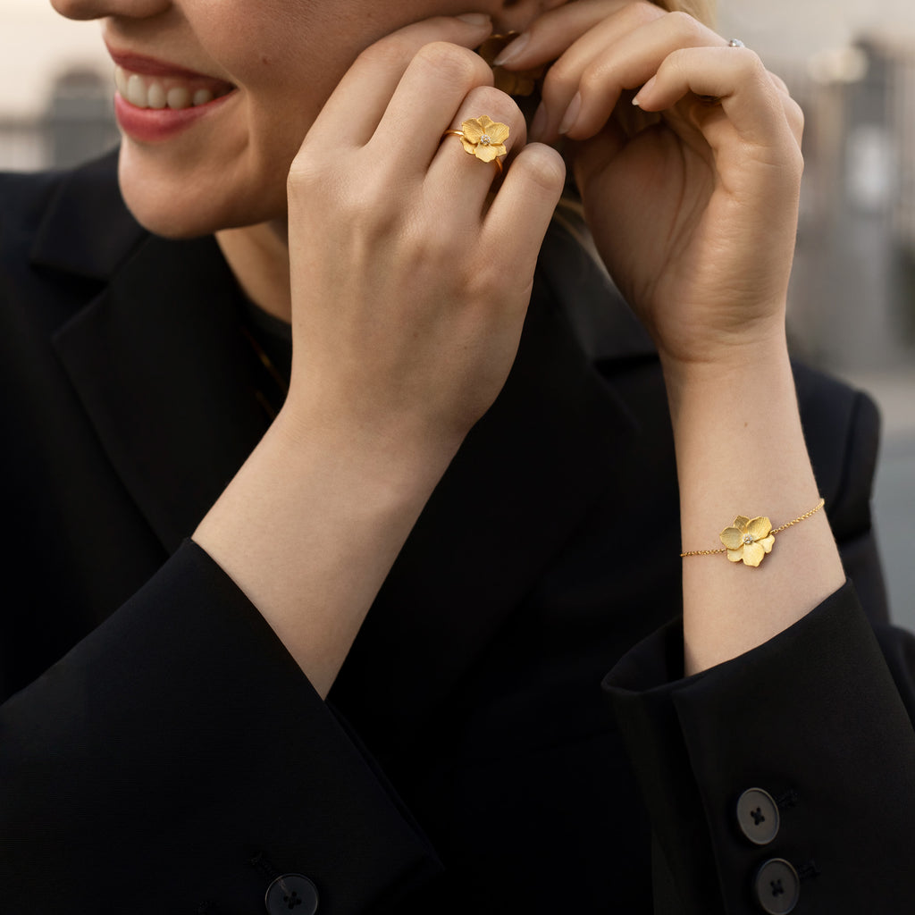 Jasmine Armband, Hvítagullshúð